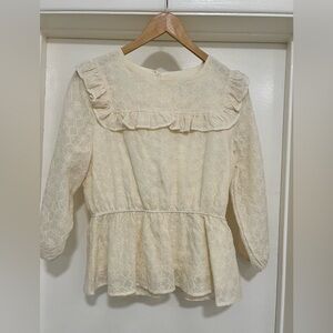 Hayden Prairie Ivory Floral Top NWOT